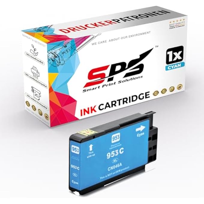 COMPATIBLE INK CARTRIDGES FOR HP - 953XL | 1X CYAN | YIELD UPTO 1,600 PAGES - Image 1