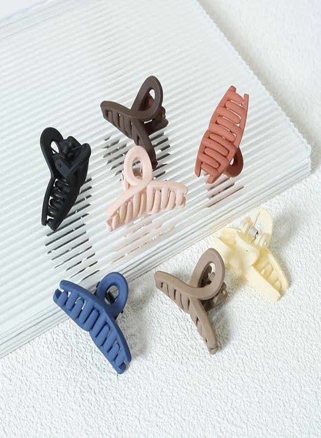 Plenteous مجموعة مشابك شعر نسائية متعددة الألوان ذات ملمس مطفي - مشابك قوية مانعة للانزلاق للشعر الكثيف والمتوسط، مجموعة مشابك شعر كبيرة، إكسسوارات شعر أنيقة (6 قطع، متعددة الألوان) - Image 5