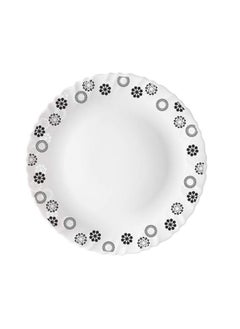 British Chef 33 Pieces Opalware Dinner Set | Microwave & Dishwasher Safe | Universe Dinnerware set with 6-Piece Dinner Plate, 6-Piece Side Plate, 1- Piece Rice Plates, 2-Piece Serving Bowl, 6-Piece Soup Bowl, 6-Piece Mug, 6-Piece Spoons-White  - Image 2