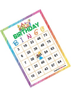 TambolaTickets.com TambolaTicketscomHappy Birthday Bingo Card Theme tambola Tickets Bingo housie lotto Printed on Hard Sheet Big Size Tickets 24 Cards 