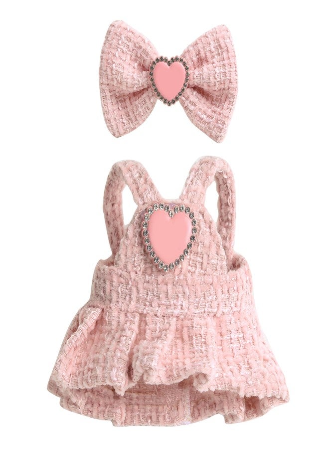 CHICHO Premium Doll Clothes for Labubu - Luxury Chic Style Set for 17cm Dolls, Doll Outfit for Display, Collectors, Gift - Cute Miniature Fashion Accessories - Pink Heart (No Dolls) - Image 1