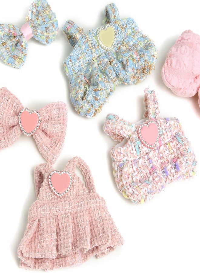 CHICHO Premium Doll Clothes for Labubu - Luxury Chic Style Set for 17cm Dolls, Doll Outfit for Display, Collectors, Gift - Cute Miniature Fashion Accessories - Pink Heart (No Dolls) - Image 5