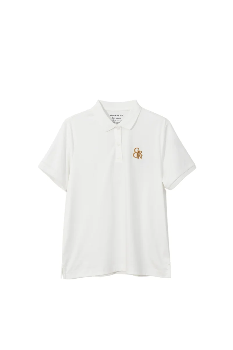 جيوردانو قميص بولو قطني أبيض نسائي