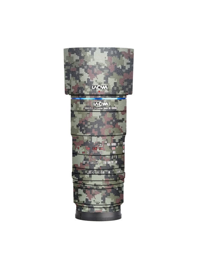 Loquat Walking Donkey Suitable For Old Frog 100 MmF2.8 Macro Lens E-Mount Film Sticker Protective Film All-inclusive Sticker-Color:Wave Crane Cloud Flower - Image 4