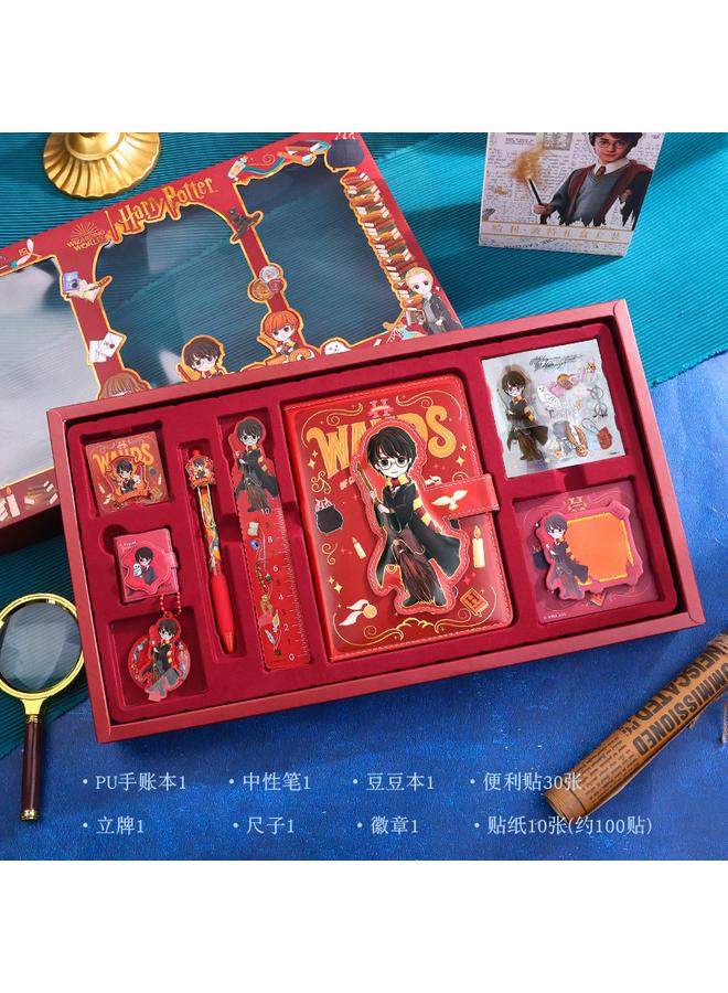 Bluejw Harry Potter Handbook Notebook Ruler Badge Stationery Suit Creative Practical Gift Cartoon Gift Bag Gift Box - Image 1
