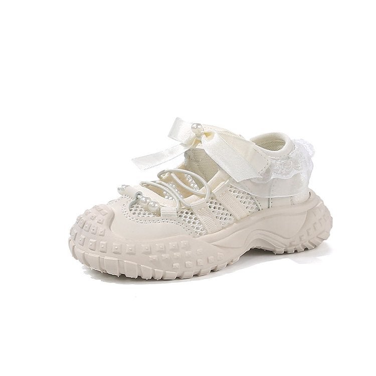 Girls' Shoes Children'S Princess Sports Sandals Summer Style Girls Breathable Thin Soft Sole Tracing Stream - Image 1
