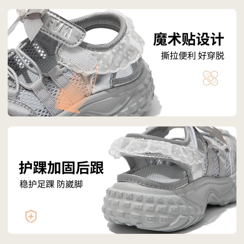 Girls' Shoes Children'S Princess Sports Sandals Summer Style Girls Breathable Thin Soft Sole Tracing Stream - Image 5
