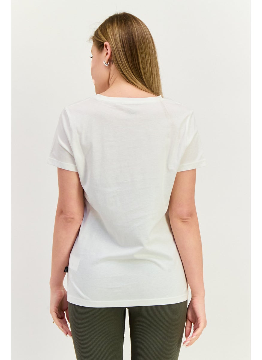 PUMA Women Sportswear Fit Short Sleeve Training T-Shirts, White  - Image 4