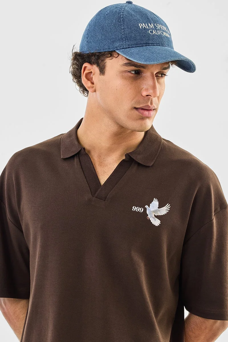 سنيتش تيشيرت بولو فضفاض برؤية سماوية