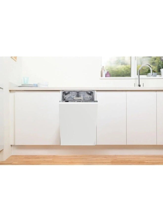 إندست Indesit Fully Integrated Slimline Dishwasher, 10 Place Settings, 9 Programs, White – DSIO-3T224EZUK 10 L DSIO-3T224EZUK silver - Image 4