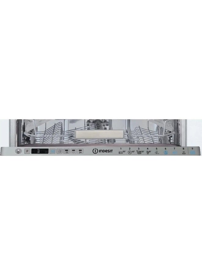إندست Indesit Fully Integrated Slimline Dishwasher, 10 Place Settings, 9 Programs, White – DSIO-3T224EZUK 10 L DSIO-3T224EZUK silver - Image 2