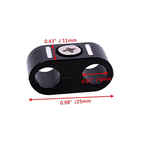 H RUO Motorcycle Brake Throttle Cable Clamp Wire Line Holder Organizer Compatible with Harley Sportster Dyna Softail - Image 4
