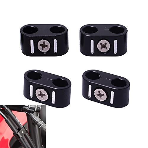 H RUO Motorcycle Brake Throttle Cable Clamp Wire Line Holder Organizer Compatible with Harley Sportster Dyna Softail - Image 1