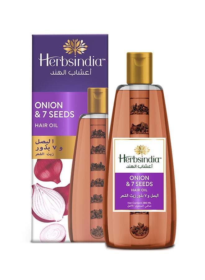 Herbsindia Onion And 7 Herbal Seeds Hair Oil With Nourish Tube 280ml - Image 1