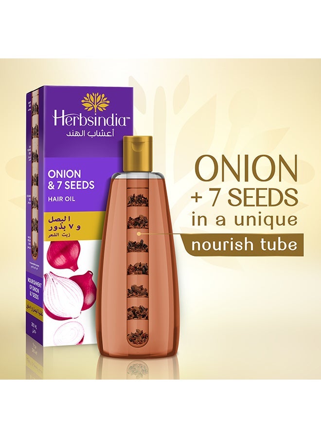 Herbsindia Onion And 7 Herbal Seeds Hair Oil With Nourish Tube 280ml - Image 2
