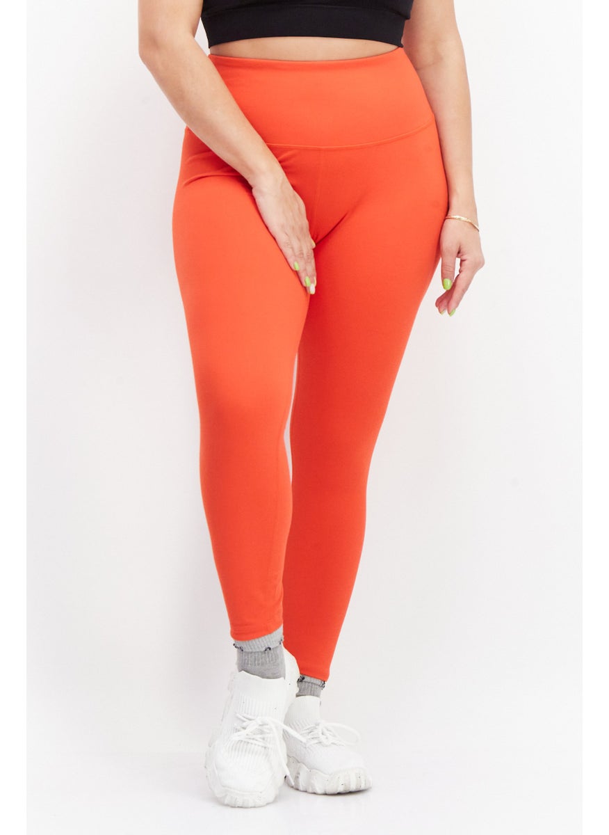 Eddie Bauer - Women Plain Pull On Leggings, Red - Image 1