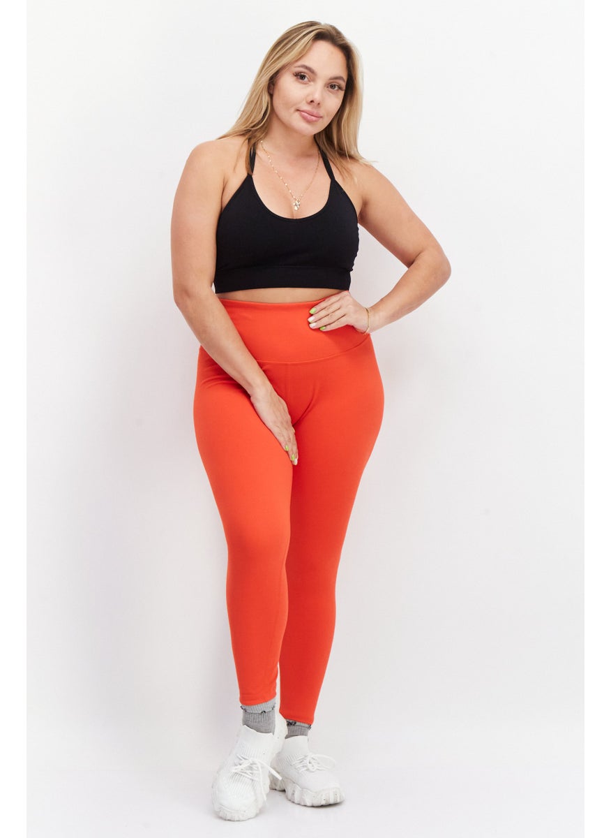 Eddie Bauer - Women Plain Pull On Leggings, Red - Image 1