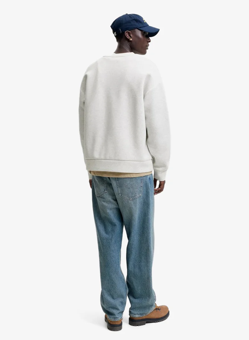 JACK & JONES Solid Crew Neck Regular Fit Sweatshirt