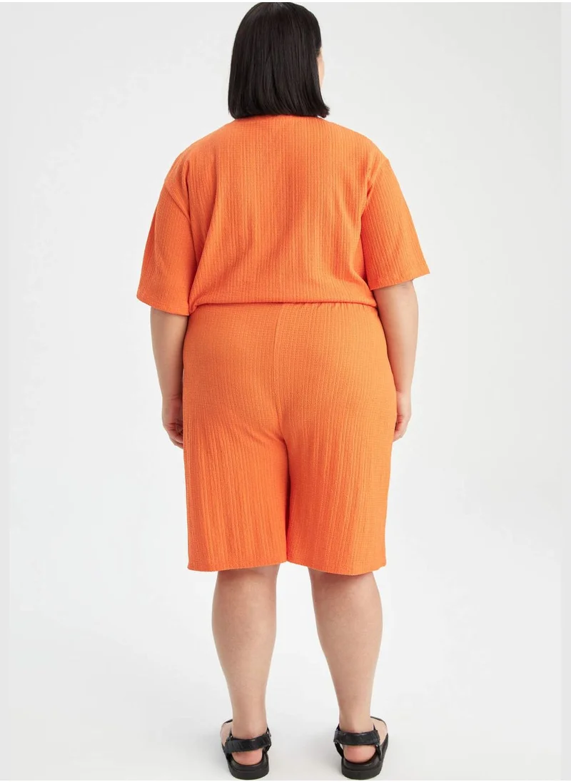 DeFacto Regular Fit Elasticated Waist Big Size Short