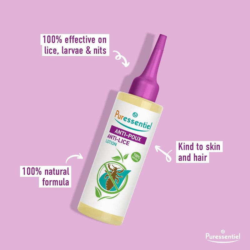 Puressentiel Head Lice Treatment Lotion Head Lice Comb Kills 100 Head Lice in Just 10 minutes 100 Natural Formula Easy To Apply Lotion 100ml For kids Adults Cruelty Free - Image 3