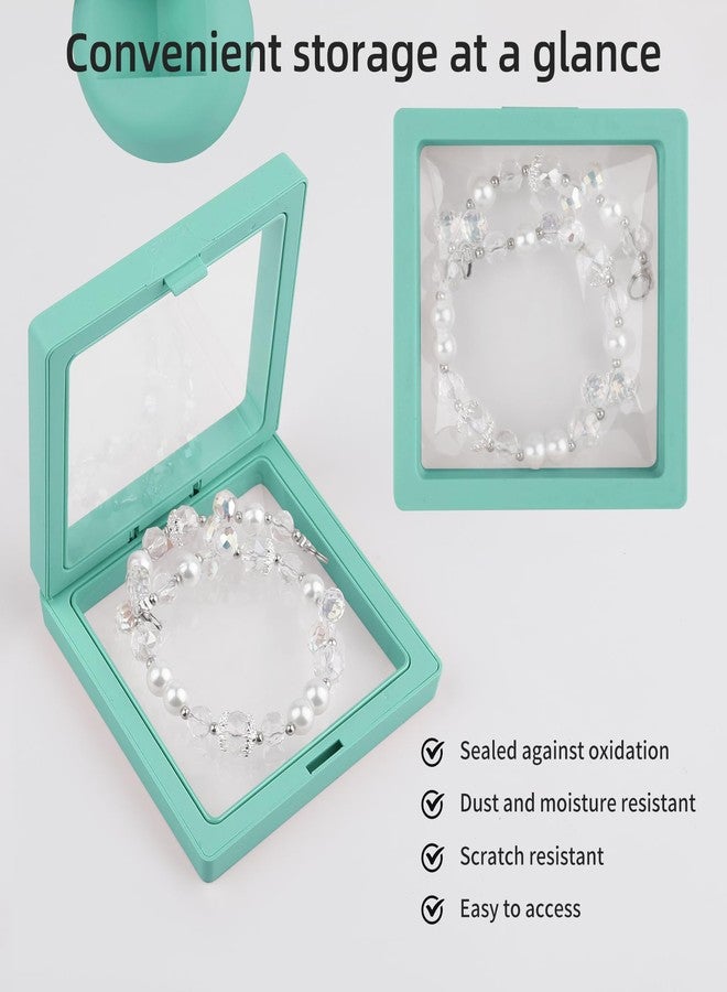 ARPOVIST 20 Pcs Floating Frame Case with Stands, 3.5X 3.5 x 0.8 inch, Challenge Coin Display,Transparent PE Jewelry Storage Box, Floating Display Holder Stands for Antique Challenge Coins colourA - Image 5