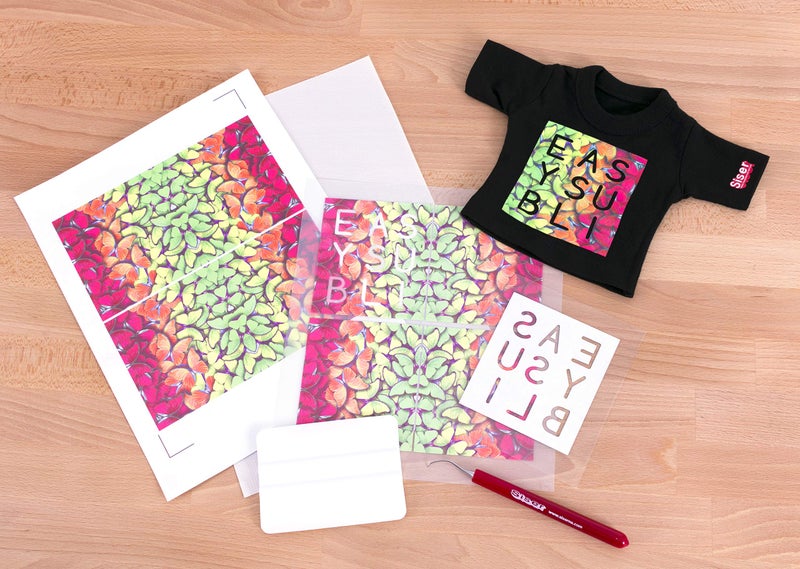 SISER سيسر إيزي سوبلي HTV - فينيل نقل الحرارة القابل للطباعة - 10 ورقات من إيزي سوبلي (8.4"x11") و 10 ورقات من قناع إيزي سوبلي (8"x10") - Image 4