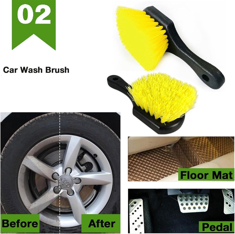 GreatCool 2 in 1 Chenille Microfiber Car Wash Mop Mitt with 44.5" Aluminum Alloy Long Handle,Brush Duster Not Hurt Paint Scratch Free Cleaning Tool Dust Collector Supplies for Washing Car,Truck, RV - Image 4