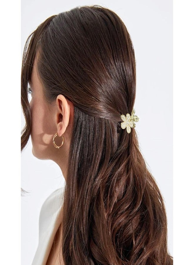 ANBALA 12Pcs Small Flower Hair Clips, Cute Pearl Hair Clips for Women Girls, Fancy Artificial Pearl Mini Claw Clip for Bride Wedding Daily - Image 5