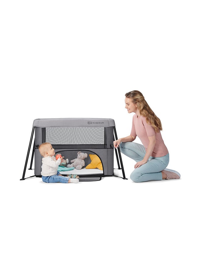 Kinderkraft - Cami 3 - In - 1 Baby Cot - Grey - Image 1