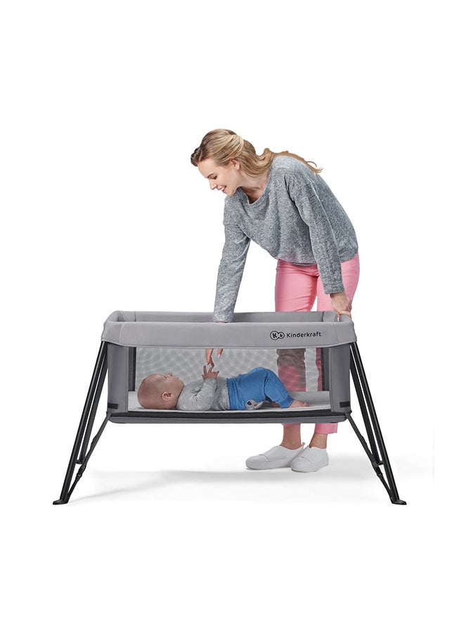 Kinderkraft - Cami 3 - In - 1 Baby Cot - Grey - Image 1
