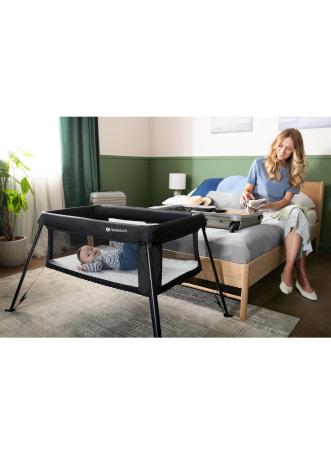 Kinderkraft - Cami 3 - In - 1 Baby Cot - Grey - Image 1