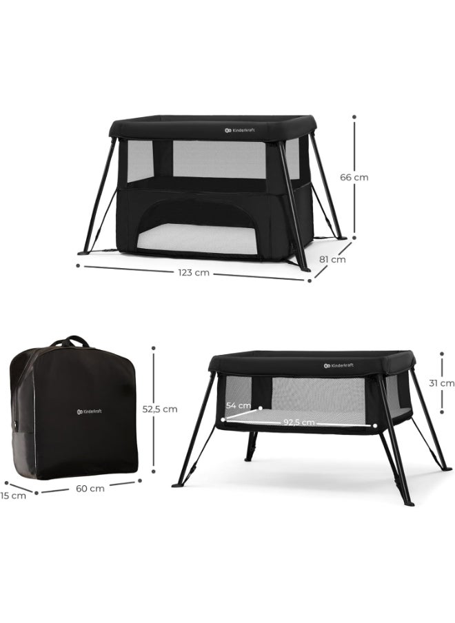 Kinderkraft - Cami 3 - In - 1 Baby Cot - Grey - Image 1