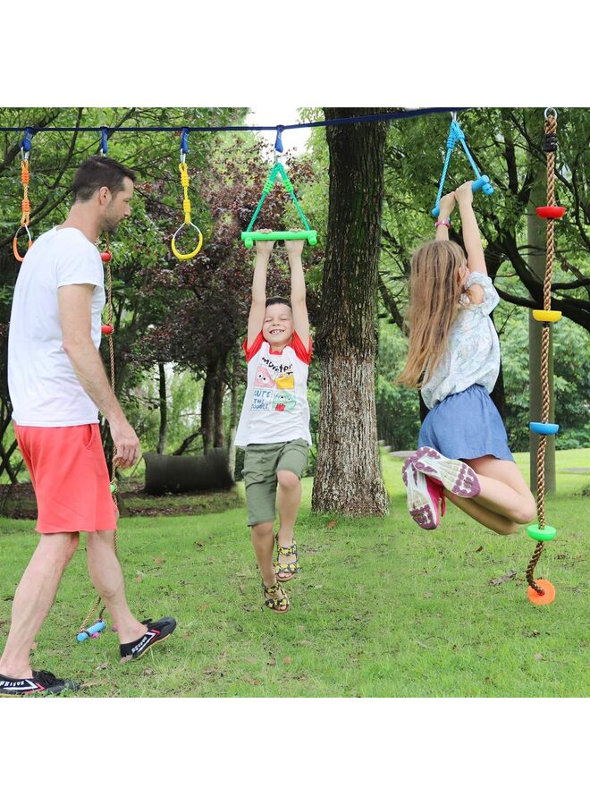 Trapeze swing bars, 3-Pack Kids - Trapeze Swing Bars for Ninja Obstacle Course Attachments -  Blue, Red  Green Color - Image 5