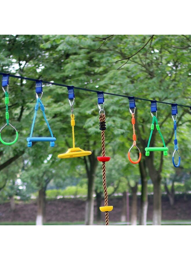 Trapeze swing bars, 3-Pack Kids - Trapeze Swing Bars for Ninja Obstacle Course Attachments -  Blue, Red  Green Color - Image 3