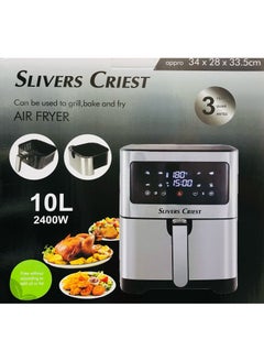 SILVER CREST Multifunct Electric Deep Fryers Without Oil Hot Air Fryer Oil-Free Air Fryer 10L French Fries 2400W Toaster Airfryer Accessories 