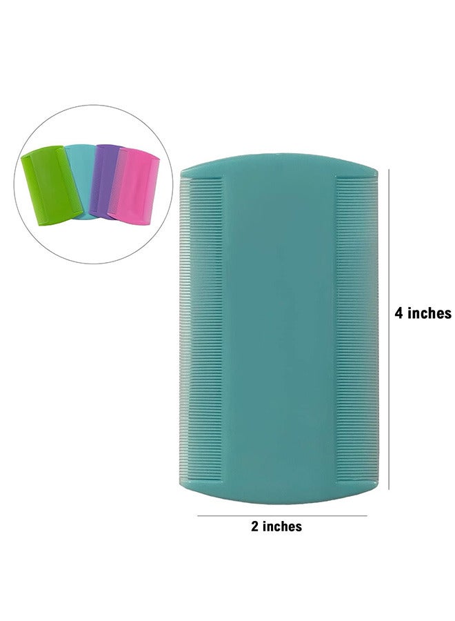 Estrico 4Pcs Hair Lice Combs Head Lice Remover Double Sided Detection Lice Eggs Remover Combs Plastic Fine Tooth For Kids Pets And Adults English Color - Image 3
