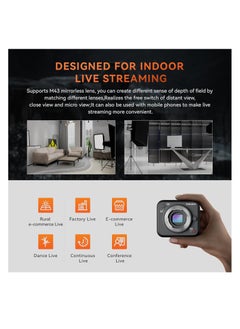 YONGNUO YONGNUO YN433 4K Digital USB Camera, for Indoor Live Streaming, Mirrorless Micro Four Thirds MFT Lens System, 4K for Panasonic LUMIX Professional Camera Lens  - Image 5