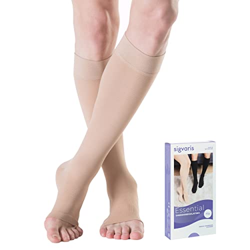 SIGVARIS Medical Compression Stockings - Cotton - Class 1 - Below Knee length - For Men and Women (S Plus - Normal) - Image 1