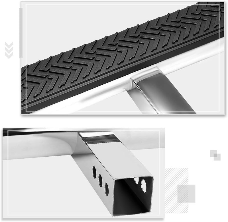 PM Performotor 35x4 Inches Oval 2 Inches Receiver Stainless Steel Trailer Towing Tailgate Hitch Step Bar - Image 3