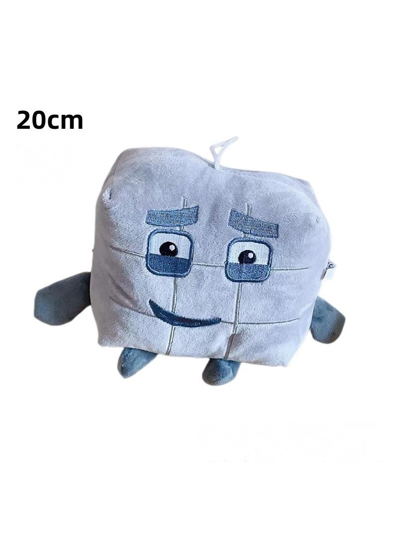 1-Pieces Alphabet Doll Funny Emojis Cotton Number Plush Toy Grey-Jm9 