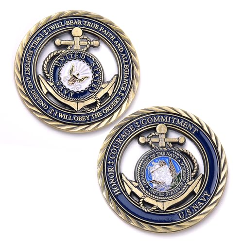 Woerda USA Navy Core Values Challenge Coin Collectors Medallion Single Coin - Image 1