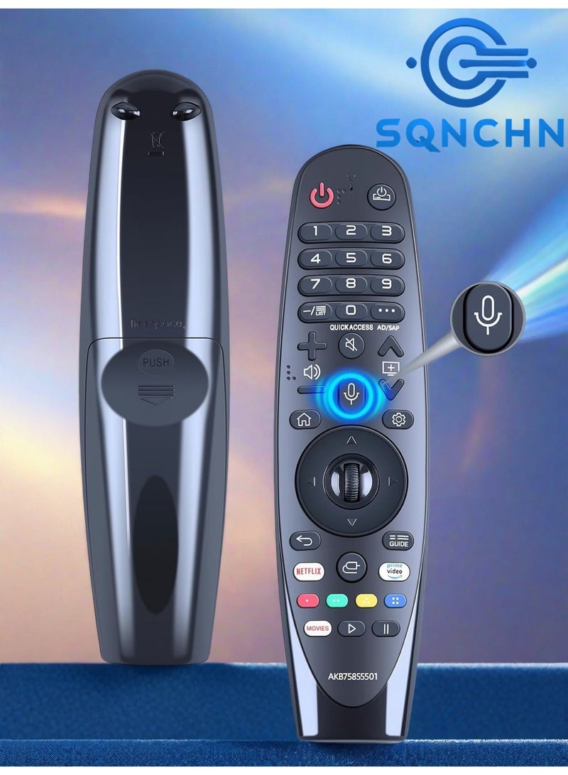 SQNCHN New AKB75855501 Magic Voice Remote Control Replacement for LG Smart TVs｜Compatible with AN-MR19BA, AN-MR18BA, MR20GA｜Pointer, Voice Command & Scroll Wheel Function  - Image 1