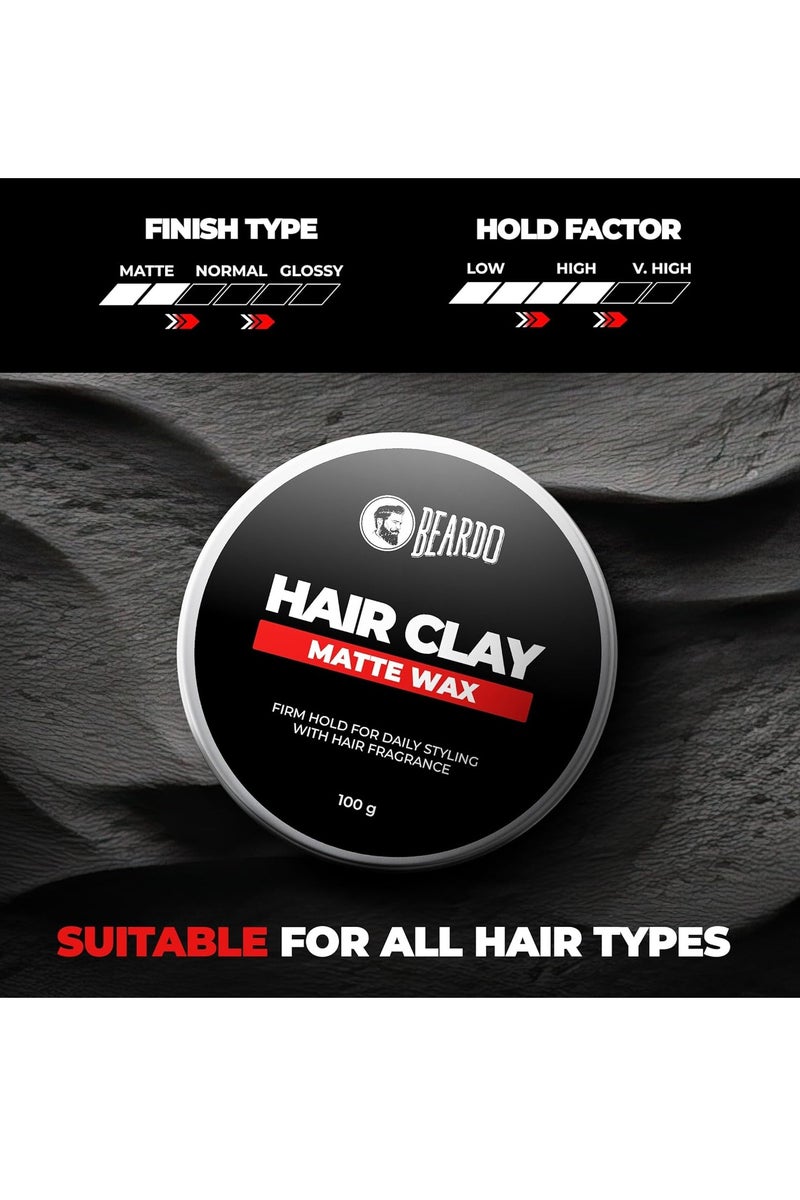 بيردو شمع بيردو الطيني للشعر للرجال، ١٠٠ غرام | طين شعر للرجال | شمع تصفيف الشعر | مُكثِّف للشعر | تثبيت قوي | قابل لإعادة التصفيف | لمسة نهائية غير لامعة | سهل الغسل | طين مُقوِّي للشعر للرجال - Image 2
