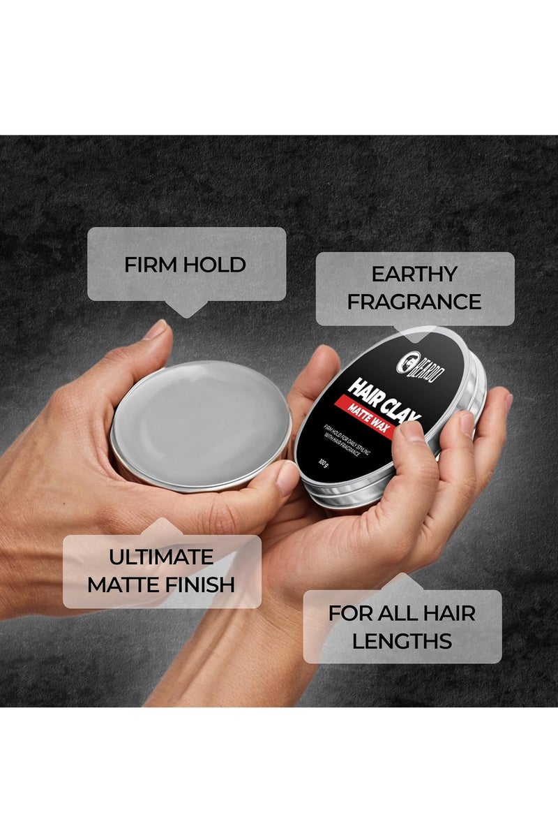 بيردو شمع بيردو الطيني للشعر للرجال، ١٠٠ غرام | طين شعر للرجال | شمع تصفيف الشعر | مُكثِّف للشعر | تثبيت قوي | قابل لإعادة التصفيف | لمسة نهائية غير لامعة | سهل الغسل | طين مُقوِّي للشعر للرجال - Image 3