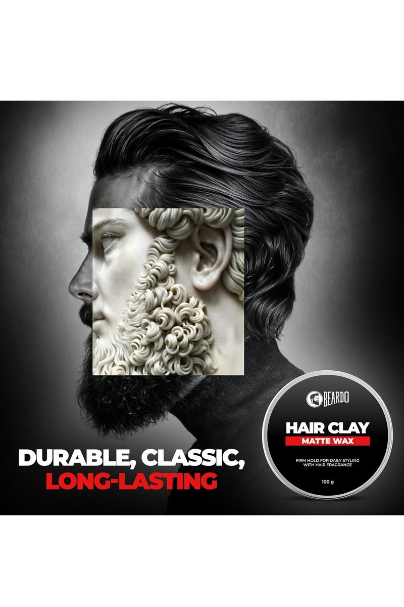 بيردو شمع بيردو الطيني للشعر للرجال، ١٠٠ غرام | طين شعر للرجال | شمع تصفيف الشعر | مُكثِّف للشعر | تثبيت قوي | قابل لإعادة التصفيف | لمسة نهائية غير لامعة | سهل الغسل | طين مُقوِّي للشعر للرجال - Image 4
