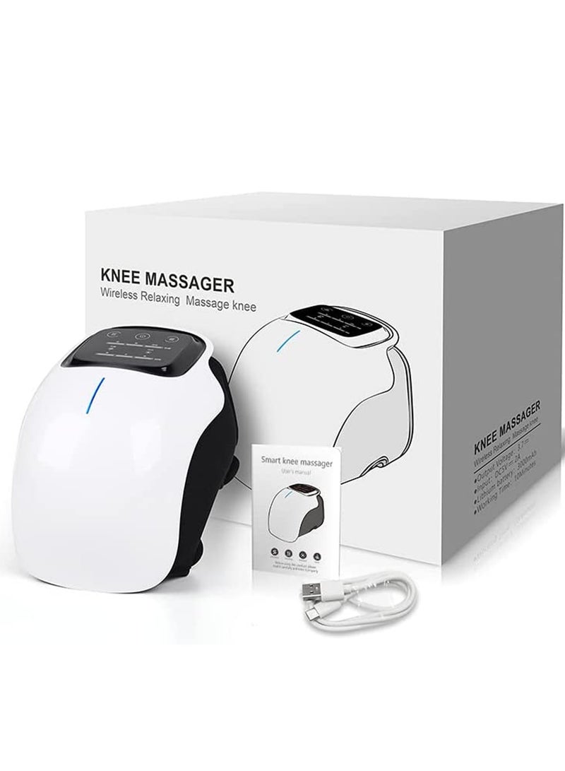 Rabos Knee Massager with Heat and Kneading for Pain Relief Infrared Heated Vibration Physiotherapy for Arthritis Massager Cramps and Joint Warmer Rechargeable LED Display - Image 5