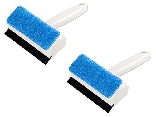 Kunya® 2-in-1 Multi-Purpose Glass Cleaning Squeegee Wiper for Shower Door, Car Windshield, and Glass Window - Window Cleaner Windshield Cleaning Sponge and Rubber Squeegee (1) - Image 1