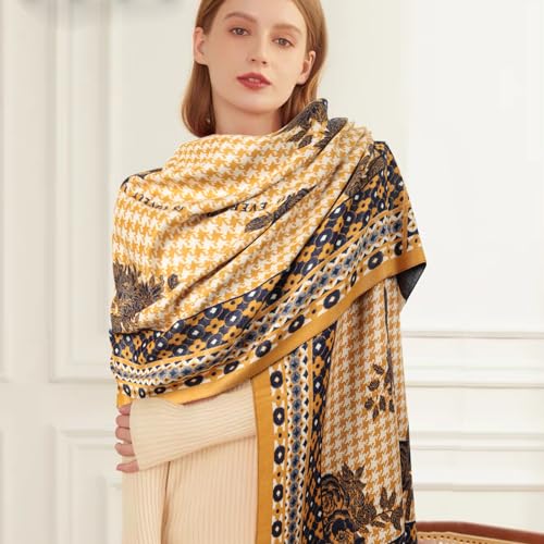 EXTREE Scarfs for Women Pashmina Silky Shawl Wrap for Evening Dressing Blanket Open Front Poncho Cape - Image 5