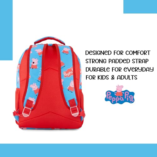 Peppa Pig Backpack for Girls Peppa George Mummy and Daddy 16 Backpack For School Front Pocket and Laptop Sleeve Backpack for Girls and Toddlers Preschool and Elementary School Bag - Image 3