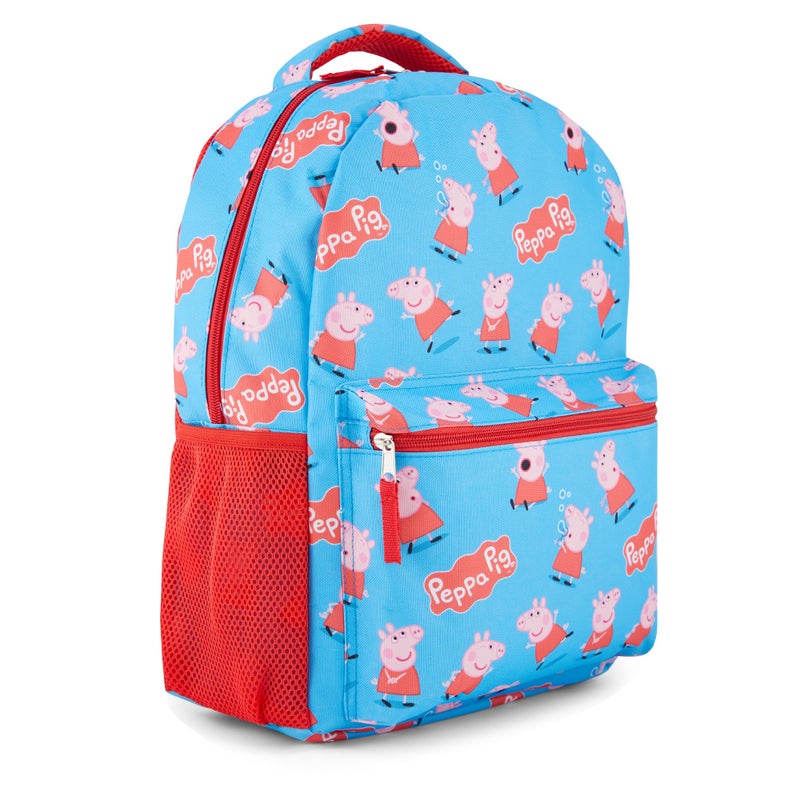 Peppa Pig Backpack for Girls Peppa George Mummy and Daddy 16 Backpack For School Front Pocket and Laptop Sleeve Backpack for Girls and Toddlers Preschool and Elementary School Bag - Image 2